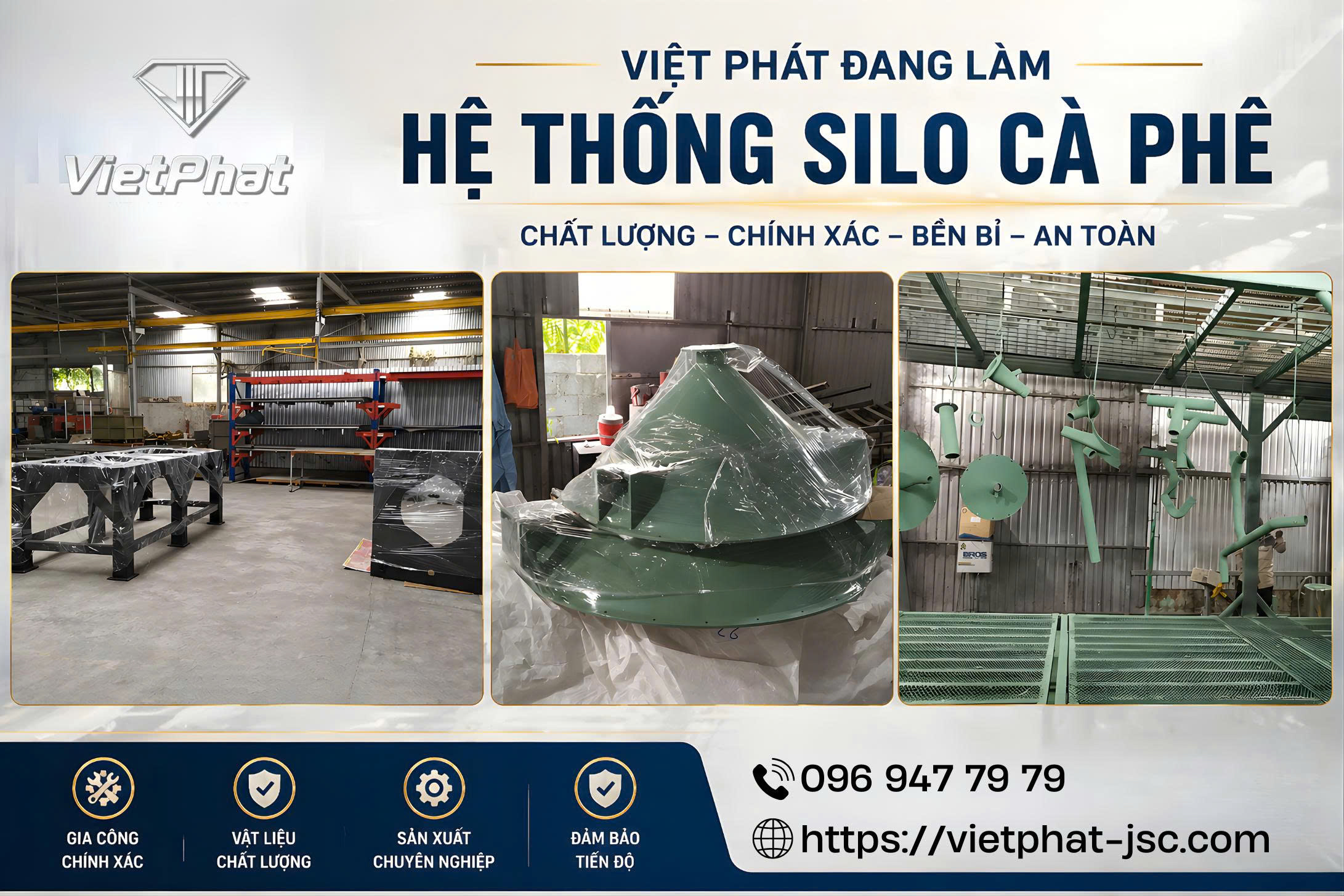 VIỆT PHÁT ĐANG LÀM HỆ THỐNG SILO CÀ PHÊ