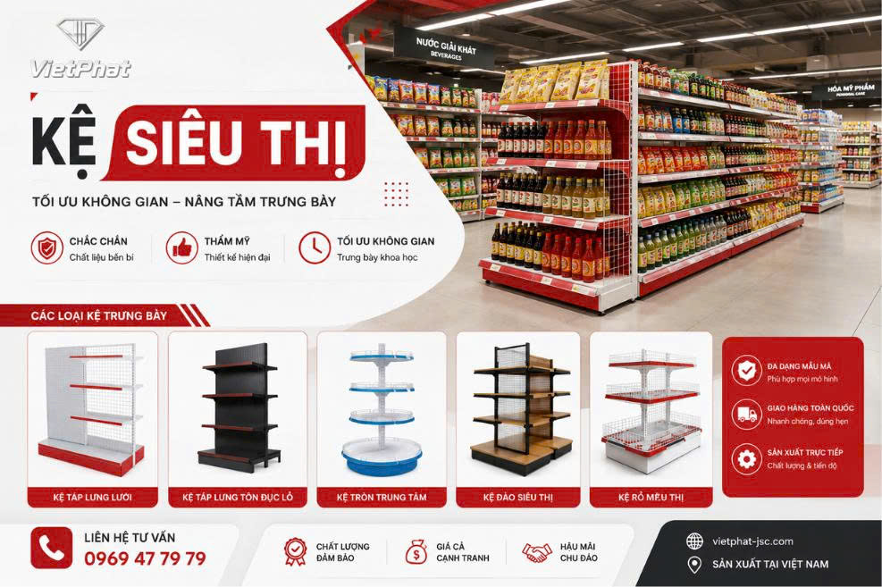 KỆ ĐẸP – HÀNG NỔI BẬT – CỬA HÀNG GỌN GÀNG HƠN